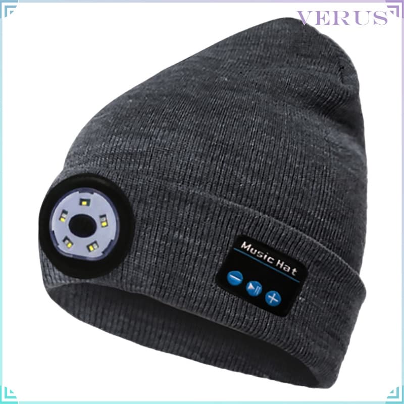 Zimowa czapka z latarką i bluetooth
