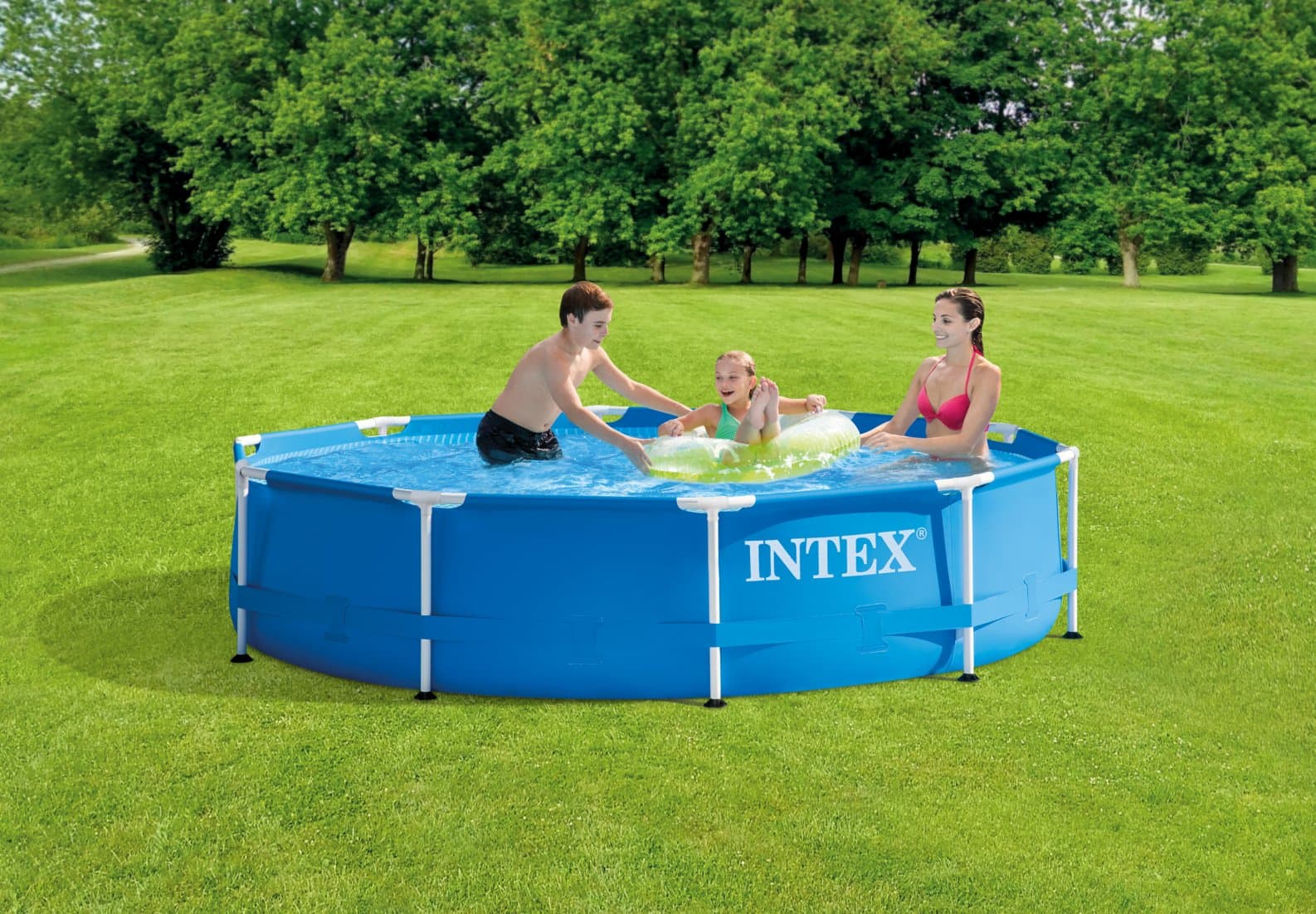 Basen ogrodowy stelażowy 305x76 intex + pompa