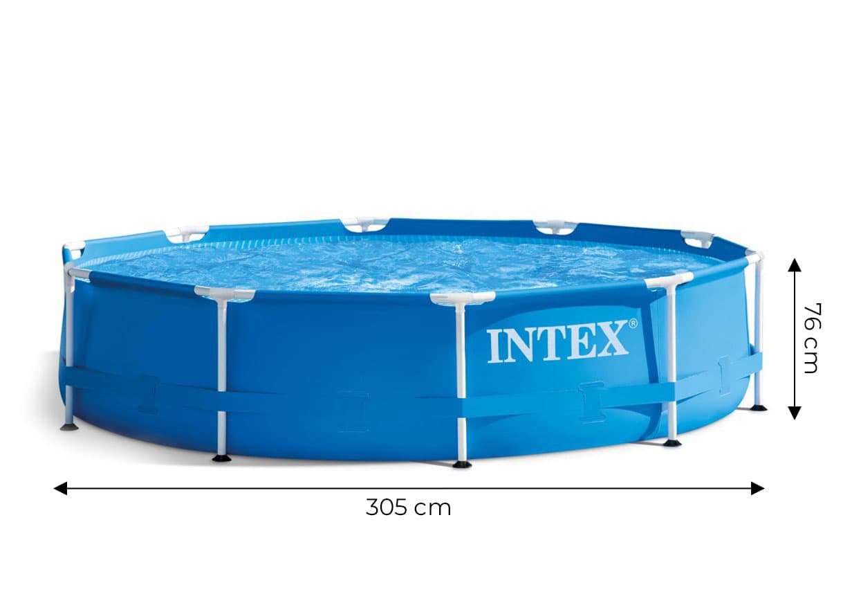 Basen ogrodowy stelażowy 305x76 intex + pompa