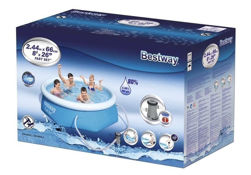 Basen ogrodowy rozporowy bestway 244 x 66 cm 57268